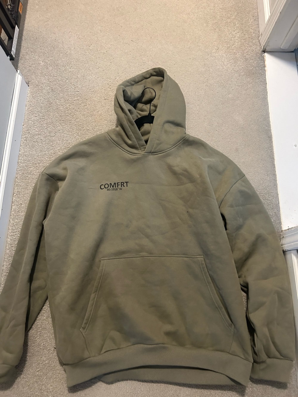 Olive Green Pullover Hoodie